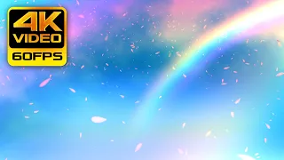 4K Rainbow Petals Sky - Beautiful Animated Wallpaper HD Background video effect 2160p AA-vfx