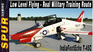 IndiaFoxtEcho T-45C - Low Level Flying - Real Life Training Route - MSFS2020