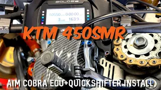 KTM 450 SMR Pt. 6 - AIM Cobra (Taipan) ECU, GET Quickshifter, Data Acquisition, Metzelers, New Seat!