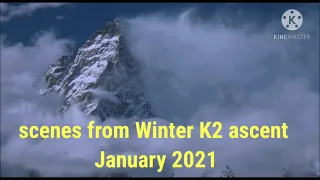 Scenes from K2 Winter January 2021 ascent spoof