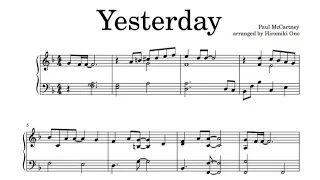 Yesterday / The Beatles（イエスタデイ / ビートルズ）楽譜あり sheet music【pianosolo ピアノソロ】