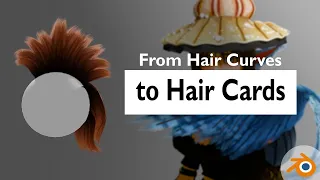 Converting Hair curves into Hair cards in Blender | 3.6 and +