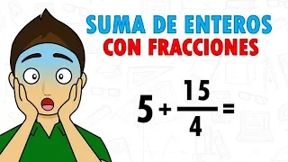 SUMA DE UN ENTERO Y UNA FRACCION Super facil - Para principiantes