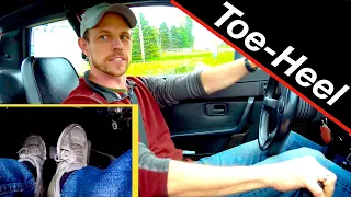 Racing driver Toe Heel downshift | stick shift tips for everyday driving