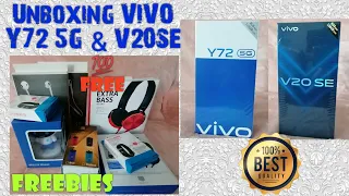 Unboxing VIVO Y72 5G and VIVO V20 SE / Dream Glow/ Budget Wise/ UAE Price/ Lots of Freebies