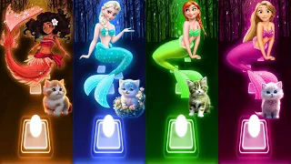 Moana How Far I'll Go | Elsa Let It Go | Anna Do You Want To Build A Snowman | Tangled | Cats Dance