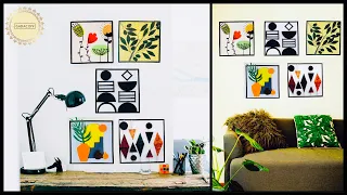 5 5 Minute Quick & Very Easy Wall Art Ideas|Wall Hanging Craft Ideas|gadac diy|Home Decorating Ideas
