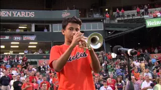 The Star Spangled Banner King Performs for the Baltimore Orioles