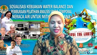 Sosialisasi Kebijakan Pelatihan Analisis Spatio-Temporal Neraca Air oleh Menteri LHK Siti Nurbaya
