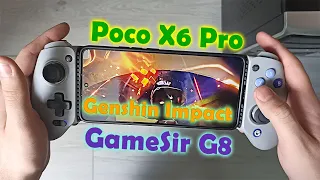 Genshin Impact на Poco X6 Pro (GameSir G8)