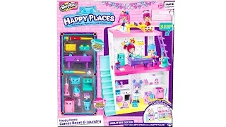 Shopkins Happy Places Games Room & Laundry Set Unboxing Toy Review