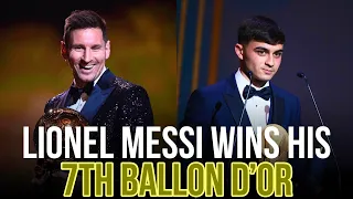 ‼️🚨 Lionel Messi Beats Lewandowski & Brings Home His 7th BALLON D’OR: Pedri Wins The Kopa Trophy