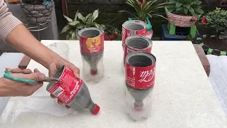 Cement Ideas And Old Plastic Bottles // How To Make Unique And Beautiful Flower Pots At Home