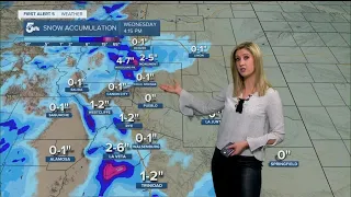 Cold front brings a blast of wind and snow Sunday night into Monday