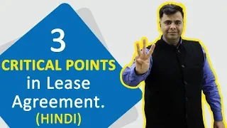 3 critical points to consider before signing rent/lease agreement.[In HINDI]