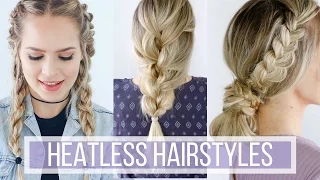 3 Days of Heatless Hairstyles Hair Tutorial