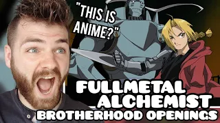 First Time Reacting to "FULLMETAL ALCHEMIST BROTHERHOOD Openings & Endings" | Non Anime Fan!