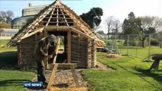 Replica Viking House being constructed in Dublin