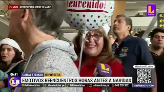 Emotivos reencuentros horas antes de Navidad