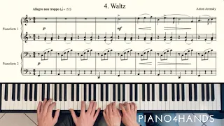 A. Arensky - 4. Waltz - 6 Children's Pieces op. 34 for Piano 4 Hands