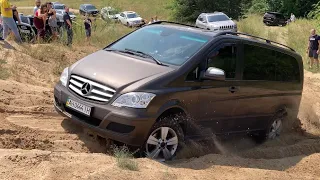 Mercedes-Benz Viano. Vito. 4x4 off-road. Унижает Jeep Cherokee