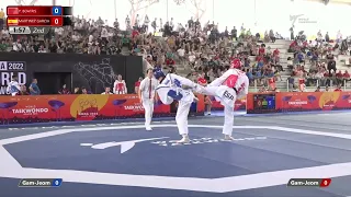 208 M-80kg R-32 BOATRIS Youssef MAR 🔵 vs 🔴 MARTINEZ GARCIA Raul ESP I Rome 2022 World Taekwondo GP