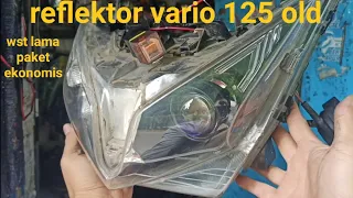 cara pasang biled Wst lama di reflektor Vario 125 old pakai crome aslinya LEED HID MOTOR