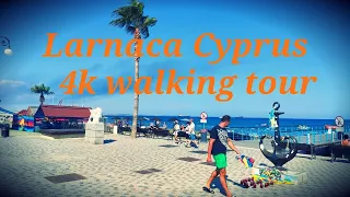 🇨🇾 Larnaca Cyprus sunset walking tour 4k