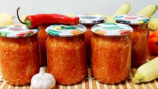 СЪЕЛИ БАНКУ ЗА РАЗ И ПРОСЯТ ЕЩЕ! Очень ВКУСНАЯ аджика из кабачков! Лучшая кабачковая АДЖИКА на ЗИМУ