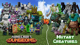 Minecraft Dungeons vs Mutant Creatures! | Tribute to Minecraft Dungeons