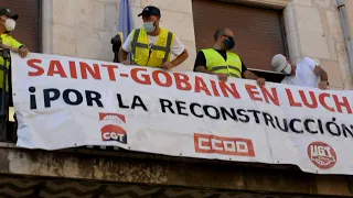 Movilización contra el cierre de parte de Saint Gobain de L'arboç.