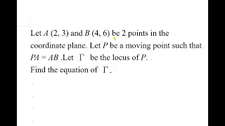 A locus of P keep the fixed distance from a fixed point