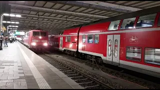 Ausfahrt einer Br 146 und Br 111 aus München Hbf