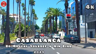 Casablanca Tour Bd Moulay Youssef à Ain Diab 4k  من شارع مولاي يوسف إلى عين الذئاب