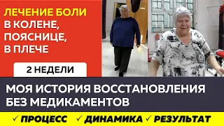 Боль в колене и сильная хромота. Боль в плече, не поднималась рука.   Боль в пояснице.