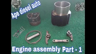 Ape diesel auto full engine assembly part - 1