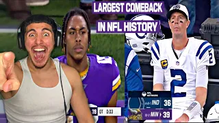 COLTSSS WHAT HAPPENDUHHHHH!! LARGEST COMEBACK IN HISTORY Vikings Vs Colts 2022 Highlights Reaction!
