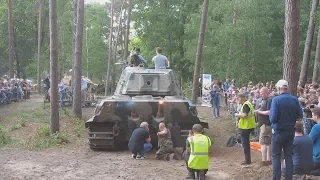 King Tiger tank BACKFIRE scared the HELL out of me! Militracks 2018