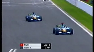 Spa 2004 Kimi Räikkönen overtaking Teammate David Coulthard