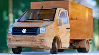 How to make Volkswagen Crafter 50 LWB (2015) Out of Wood | ASMR Woodworking