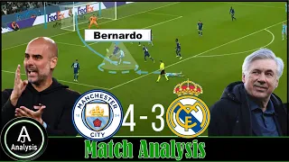 Manchester City 4-3 Real Madrid Match Analysis |How Man City Beat Real Madrid|