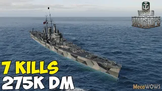 World of WarShips | Des Moines | 7 KILLS | 275K Damage - Replay Gameplay 4K 60 fps