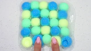 Mixing Satisfying Ultra Clear Slime with Soft Clay Balls!
