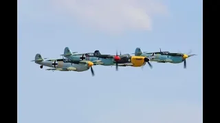 DUXFORD FLYING LEGENDS IWM 2018 - THE BALBO FINALE (28 WW2 FIGHTER AIRCRAFT) ON SATURDAY