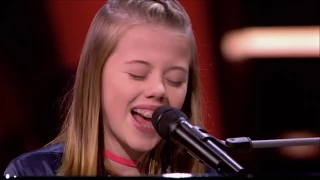 Jasmijn zingt in halve finale Voice Kids 2020 in het frans Je Vole (Ik vlieg) + commentaar Marco