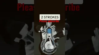 This is a 3d animation of 2 STROKES engine #shorts #animation
