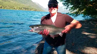 Beardslee trout caught and released at Lake Crescent in Olympic National Park.