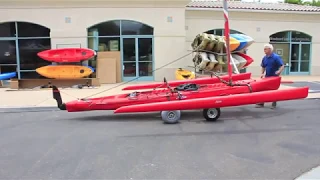 Hobie Tandem Island Custom Trailer Demonstration by Fastlane Kayaking