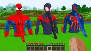 NEW SECRET STAIRS TO HOUSE SPIDER MAN vs MILES MORALES vs SPIDER MAN 2099 in Minecraft Animation