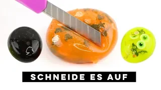 AUFSCHNEIDEN von GEL Squishies! DIY Trend für Halloween! 🔪 Spielzeug selber machen